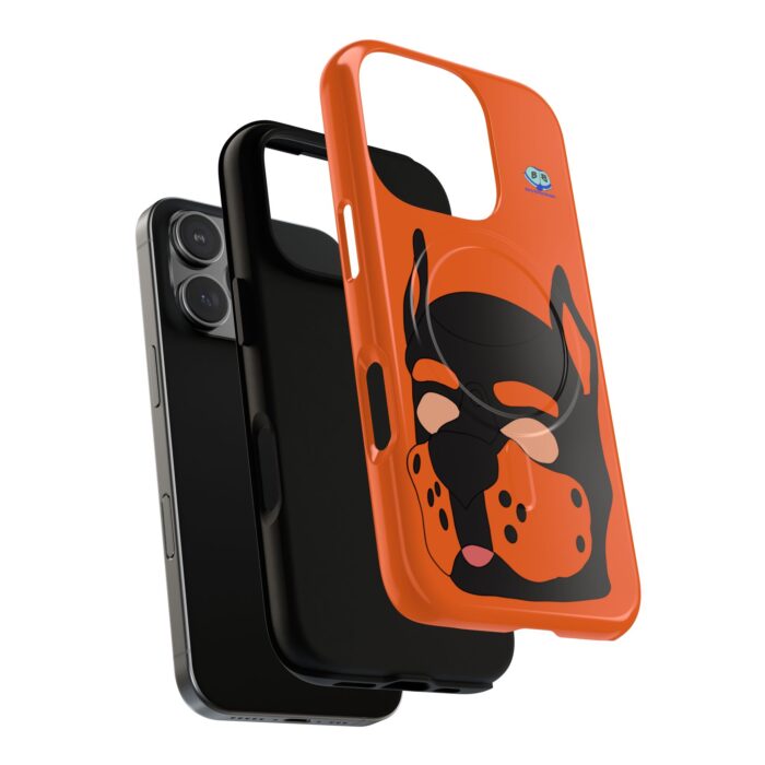 Tough Magnetic iPhone Cases - Pup Mask (Orange) - Image 27