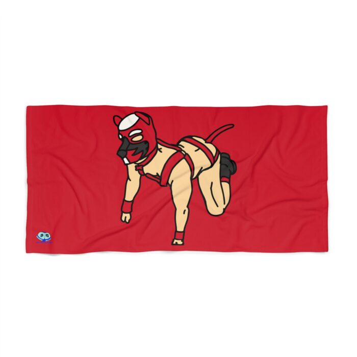 Beach Towel - Pup Play (Red)