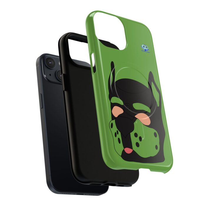 Tough Magnetic iPhone Cases - Pup Mask (Green) - Image 15