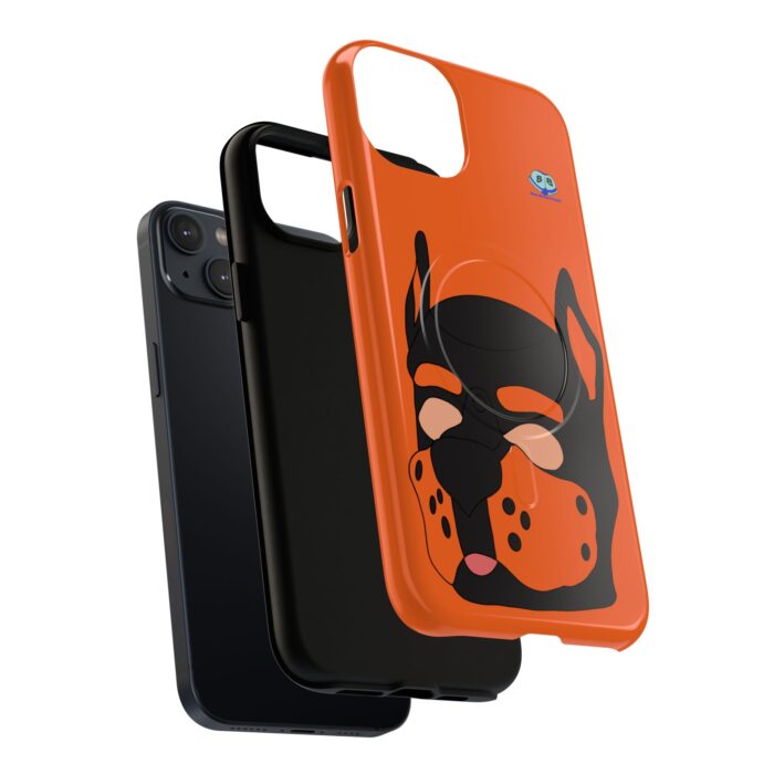 Tough Magnetic iPhone Cases - Pup Mask (Orange) - Image 21