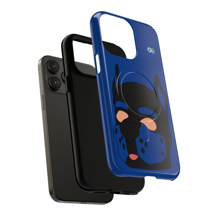 Tough Magnetic iPhone Cases - Pup Mask (Blue) - Image 24