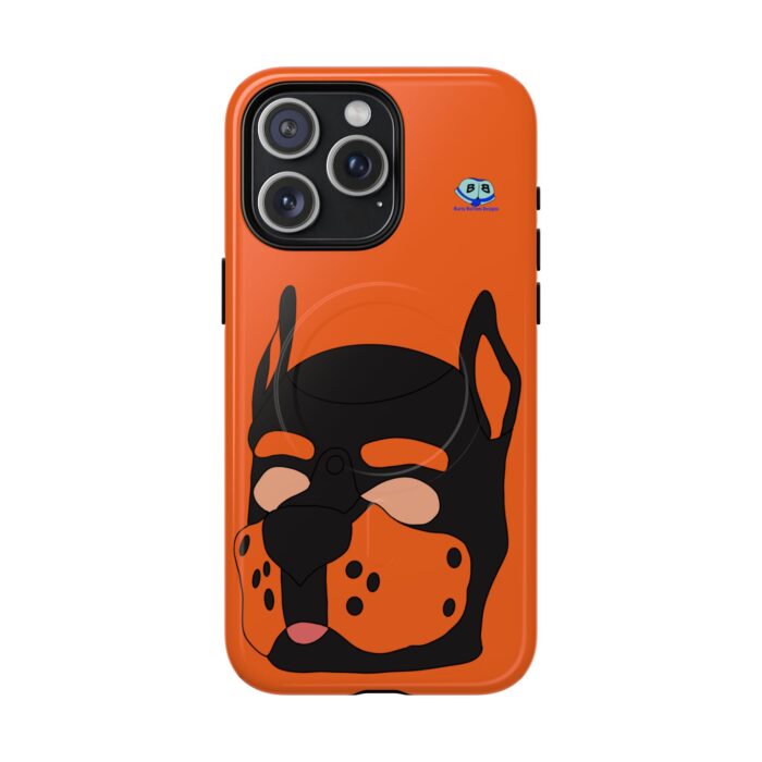 Tough Magnetic iPhone Cases - Pup Mask (Orange) - Image 10