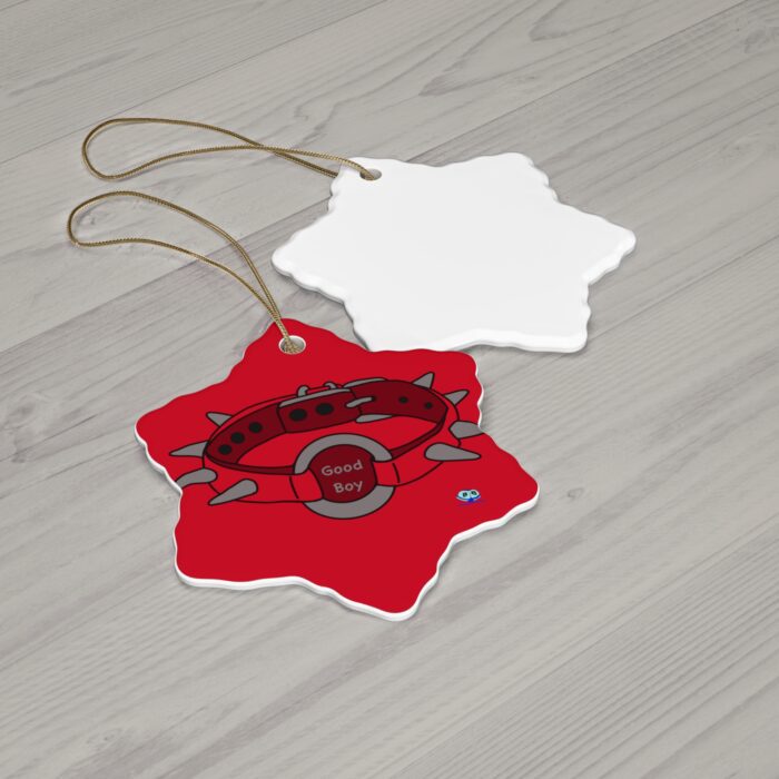 Ceramic Ornament - Spiked Collar  (Red) - Image 5