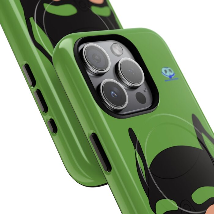 Tough Magnetic iPhone Cases - Pup Mask (Green) - Image 5