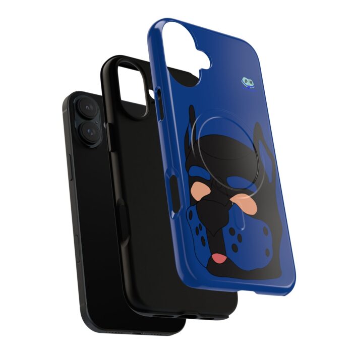 Tough Magnetic iPhone Cases - Pup Mask (Blue) - Image 36