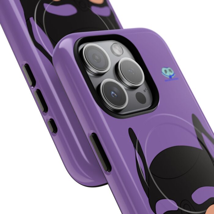 Tough Magnetic iPhone Cases - Pup Mask (Purple) - Image 5