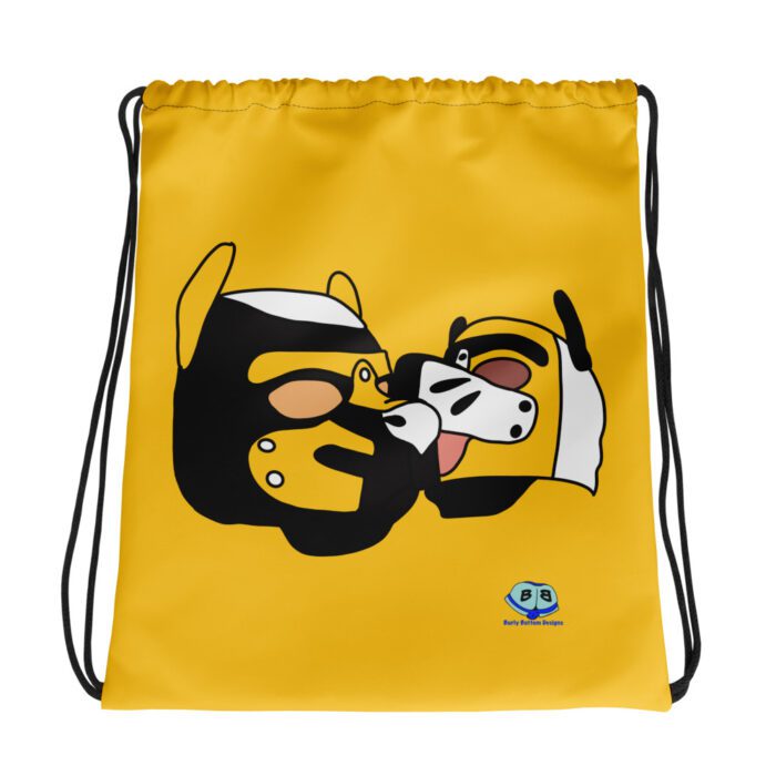 Drawstring bag - 2 Sided Print - Lick (Yellow)